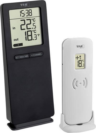 TFA DOSTMANN TFA 30.3071.01 schwarz LOGO 2.0 Funk-Thermometer