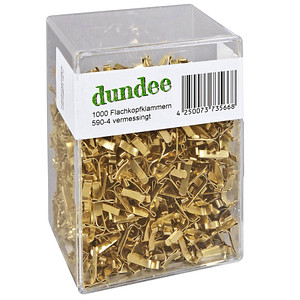 1.000 dundee Musterbeutelklammern Flachkopf