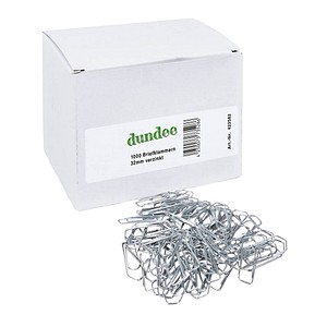 1.000 dundee Büroklammern silber Metall