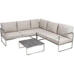 greemotion Loungegruppe Sydney beige, silber Metall