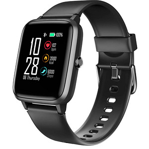 HAMA Fit Watch 5910 - Intelligente Uhr mit Band - TPU - schwarz - Anzeige 3.3 c