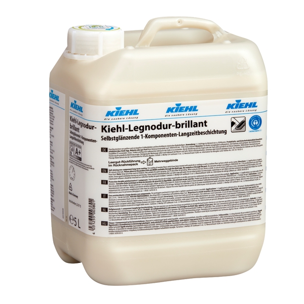 Kiehl-Legnodur-brillant | 5 Liter Selbstglänzende 1-Komponenten-Permanentbeschichtung, für Holzböden Kiehl-Legnodur-brillant | 5 Liter Selbstglänzende 1-Komponenten-Permanentbeschichtung, für Holzböden