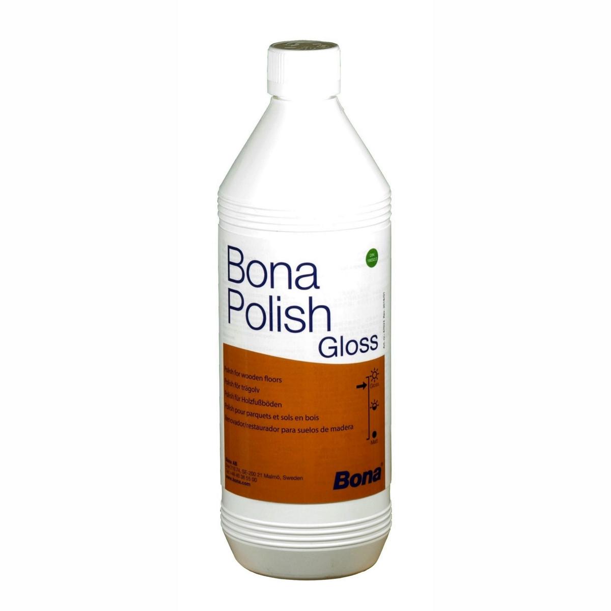 Bona Polish Gloss | 1 Liter Glanzpolish für versiegelte Parkett- und Holzböden