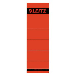 LEITZ Ordnerrücken-Etikett, 61 x 192 mm, kurz, breit, rot passend für LEITZ Sta