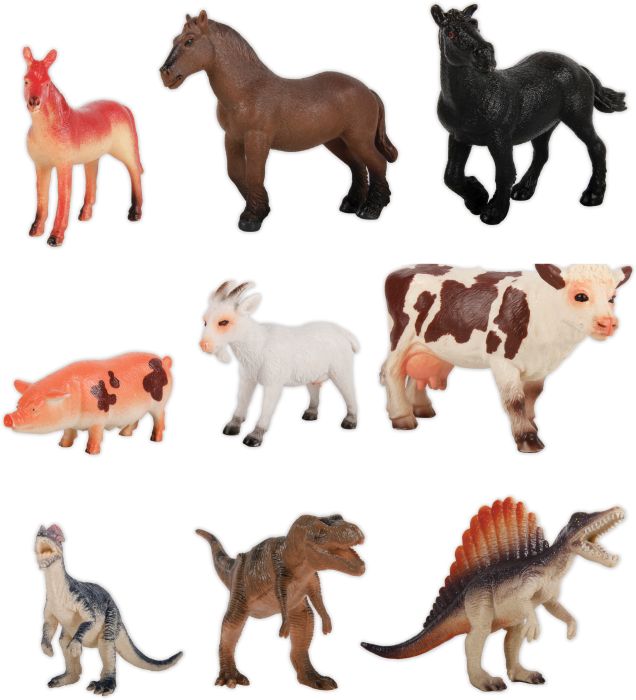 Tierfiguren, Pferde, Farmtiere u. Dinos