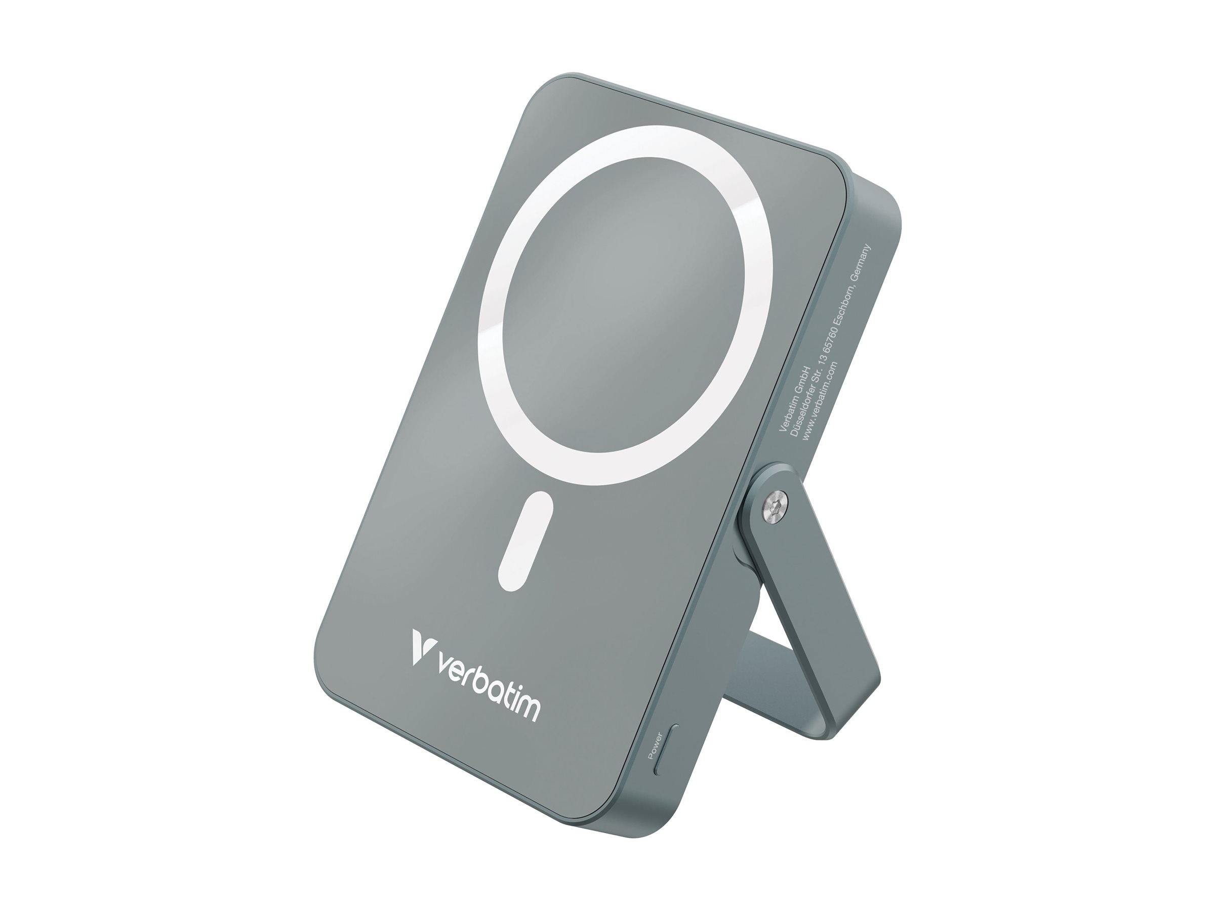 VERBATIM Charge ?n? Go Power Bank with Stand Magnetic Wireless 10000mAh - Grey VERBATIM Charge ?n? Go Power Bank with Stand Magnetic Wireless 10000mAh - Grey