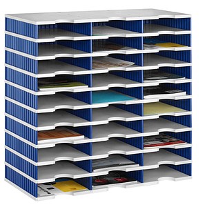 styro Sortierstation Styrodoc grau/blau mit 30 Fächer