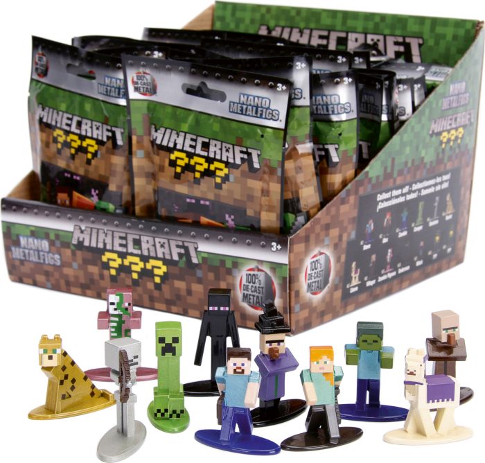 Minecraft Nanofiguren Blind Pack Display