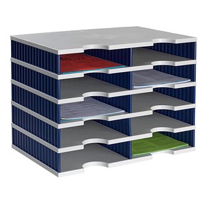 styro Sortierstation Styrodoc grau/blau mit 10 Fächer