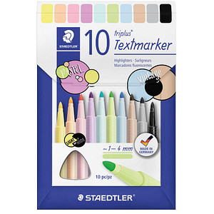 10 STAEDTLER triplus textsurfer Textmarker farbsortiert