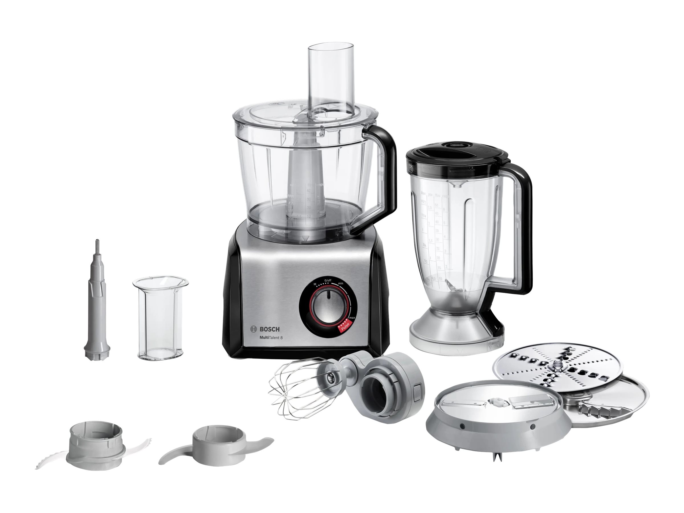 BOSCH MC812M814 Kompakt-Küchenmaschine MultiTalent 8 schwarz/edelstahl