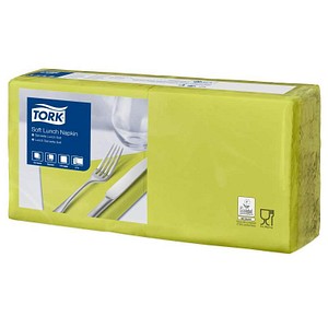 TORK Soft Lunchservietten Limone - Grün - Papier - Einfarbig - 325 mm - 32,8 cm