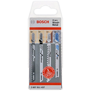 BOSCH Stichsägeblätter, Holz und Metall Bosch Accessories 2607011437 15 St.