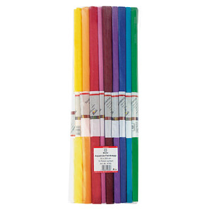WEROLA Krepppapier färbt nicht ab farbsortiert 32 g/qm 10 Rollen