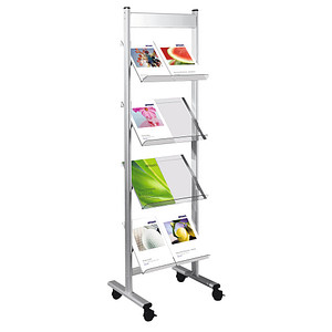 Kerkmann Prospektregal Ecoline silber DIN A4 8 Fächer Kerkmann Prospektregal Ecoline silber DIN A4 8 Fächer