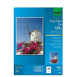 SIGEL InkJet Top Photo Paper IP664 - Fotopapier, glänzend - hochweiß - A4 (210 