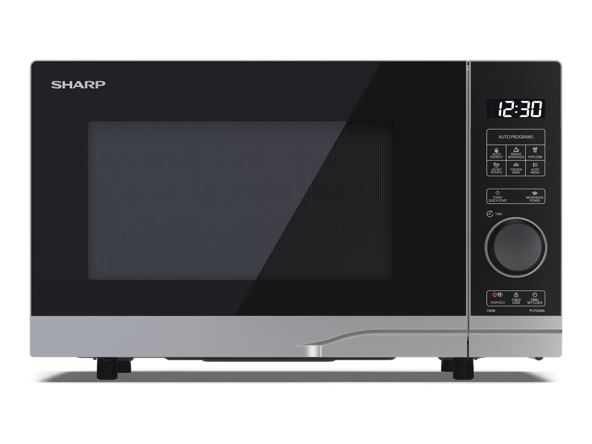 SHARP YC-PS204AE-S Mikrowelle 20L schwarz/silber