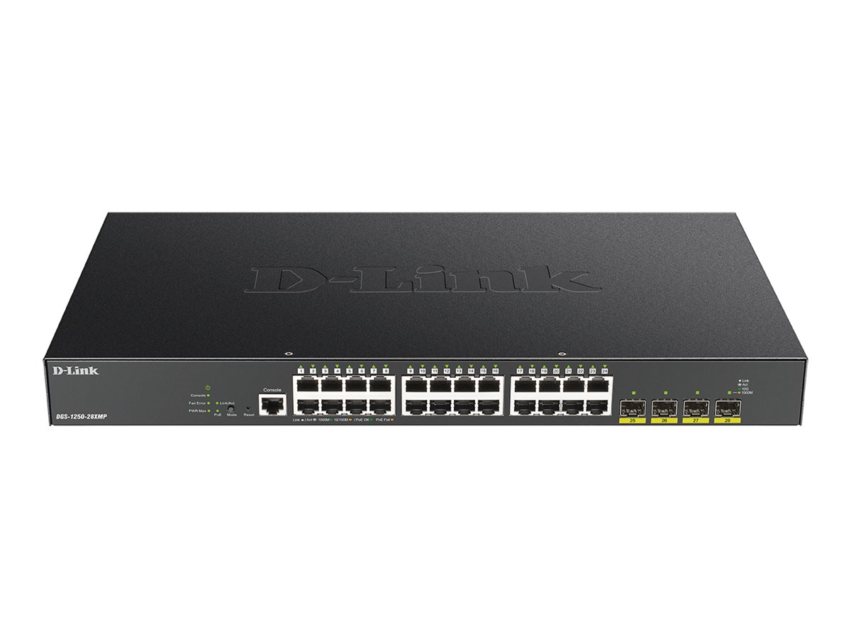 D-LINK 28-Port Smart Managed PoE+ Gigabit Switch 4x 10G, dlink|green 3.0