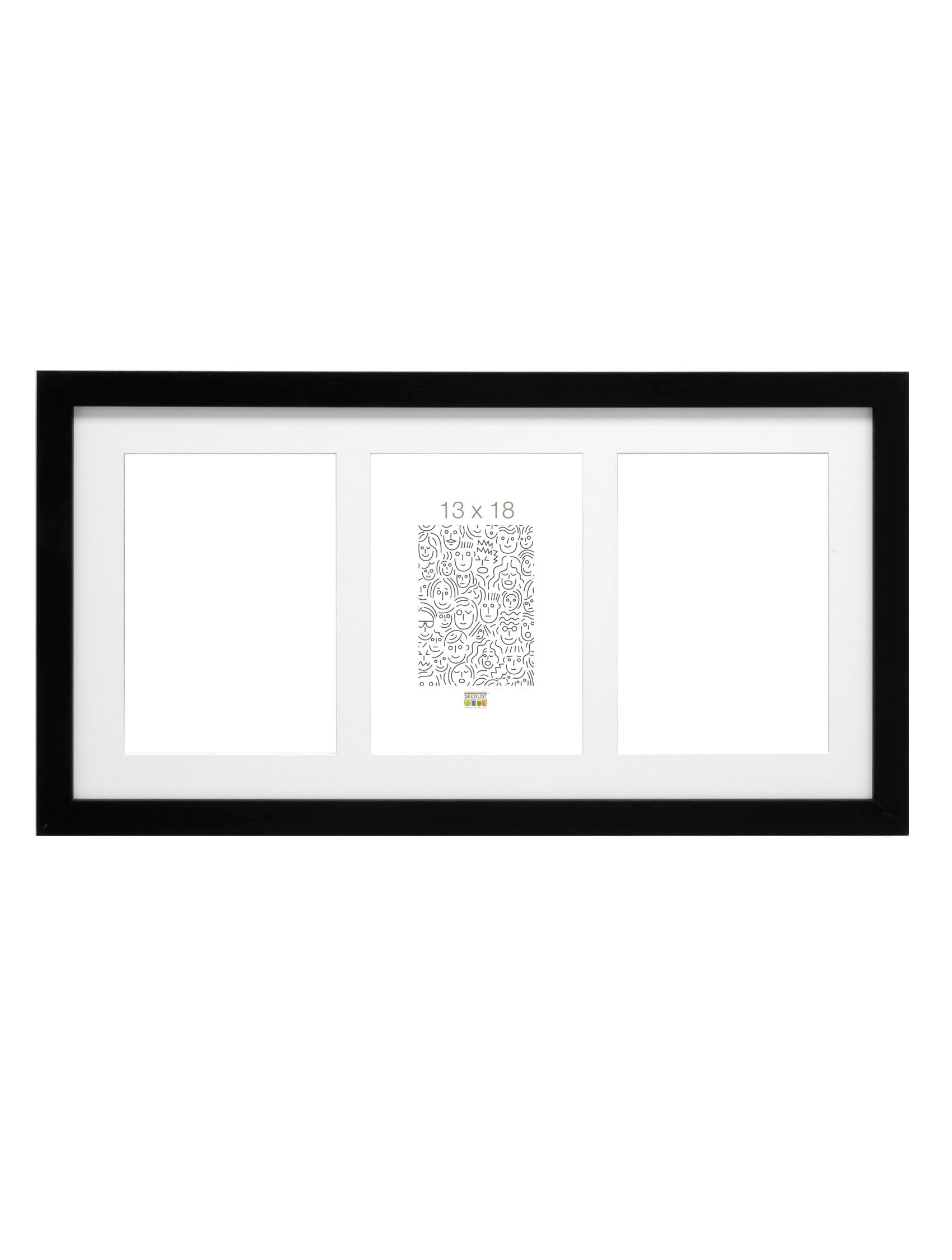 DEKNUDT FRAMES S66KA3 Galerie 3x13x18 Holz schwarz mit Passepartout