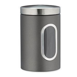 relaxdays Vorratsdose 17,0 cm hoch grau 1,4 l