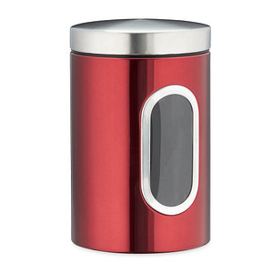 relaxdays Vorratsdose 17,0 cm hoch rot 1,4 l