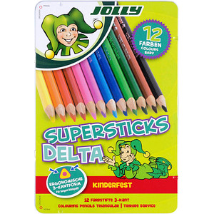 12 JOLLY SUPERSTICKS DELTA Buntstifte farbsortiert