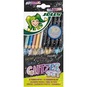 10 JOLLY GLITZER Malset farbsortiert