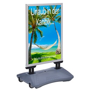 update displays Kundenstopper WindPro Lite silber DIN A1 2 Fächer update displays Kundenstopper WindPro Lite silber DIN A1 2 Fächer