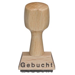 Textstempel Gebucht