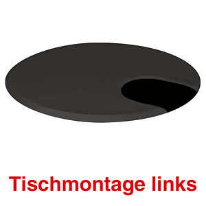 kerkmann Kabeldurchlassdose, Kunststoff, links, schwarz kerkmann Kabeldurchlassdose, Kunststoff, links, schwarz
