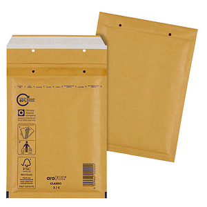 100 aroFOL® CLASSIC Luftpolstertaschen braun für DIN A6