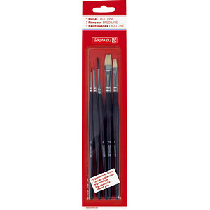 BRUNNEN ErgoLine Pinsel-Set Größe 2, 4, 6, 10, 5-teilig