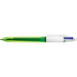 Vierfarb-Druckkugelschreiber 4 Colours FLUO, 4 Farben (blau,