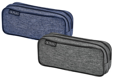 herlitz Doppel-Schlamper-Etui "Knitted Fabric", sortiert