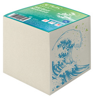 HERLITZ Notizklotz 9x9cm 900 Bl. | GREENline Welle / Blauer Engel UZ 14b