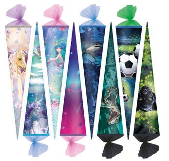 herlitz Schultüte, rund, 700 mm, Motive sortiert