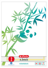 herlitz Arbeitsblock GREENline DIN A4, 50 Blatt, Lineatur 1