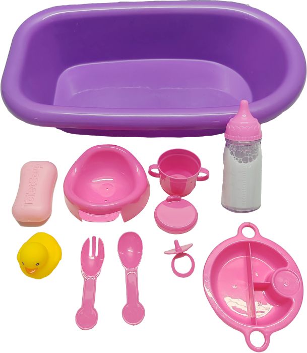 AM Puppen-Badewanne m. Zubehör-Set AM Puppen-Badewanne m. Zubehör-Set