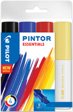 PILOT Pigmentmarker PINTOR, broad, 4er Set "ESSENTIALS