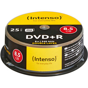 Intenso DVD+R 8,5 GB 8x Speed DOUBLE LAYER 25er Spindel