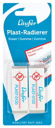 Läufer Kunststoff-Radierer PLAST-0120, 2er Blisterkarte