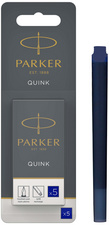 PARKER Großraum-Tintenpatronen QUINK, im Blister, blau