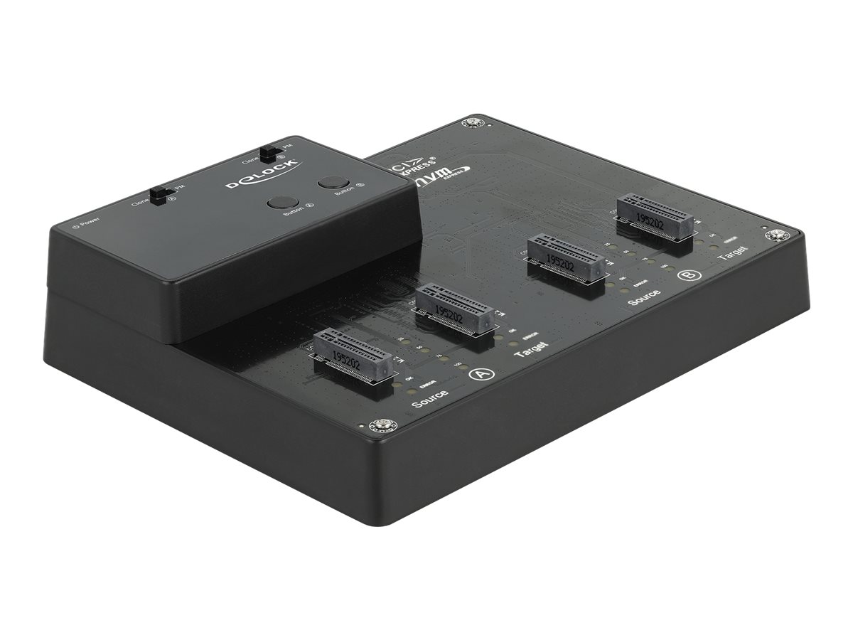 DELOCK M.2 Dockingstation für 4 x M.2 NVMe PCIe SSD mit Klon Funktion