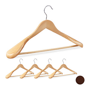 5 relaxdays Kleiderbügel braun