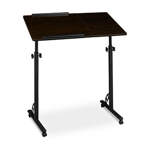 relaxdays PC-Tisch höhenverstellbar dunkelbraun 80,0 x 50,0 x 75,0 - 110,0 cm