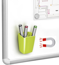 CEP Stifteköcher GLOSS, magnetisch, 2 Fächer, blau