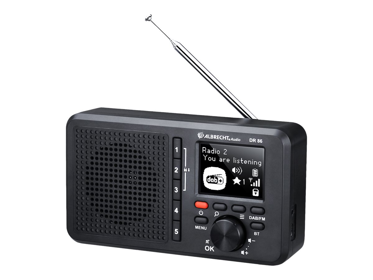 MIDLAND Albrecht DR 86 kleines Senioren Digitalradio DAB+/UKW, schwarz (27861)