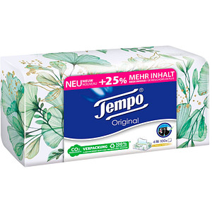 Tempo Taschentücher Original, 4-lagig, weiß, 100er Box