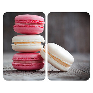 WENKO Herdabdeckplatten Macarons bunt 2 St.