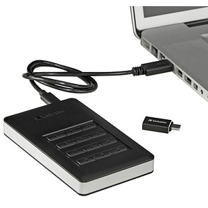 Verbatim Store 'n' Go Secure Portable 1 TB externe Festplatte schwarz, silber